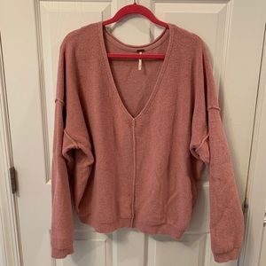 Pink Free People Sweater